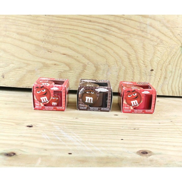 M & M Scented Candles Glass Lot of 3 Cinnamon Chocolate - Picture 1 of 4